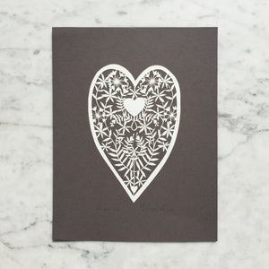 Folk-Art Heart | Original Papercut