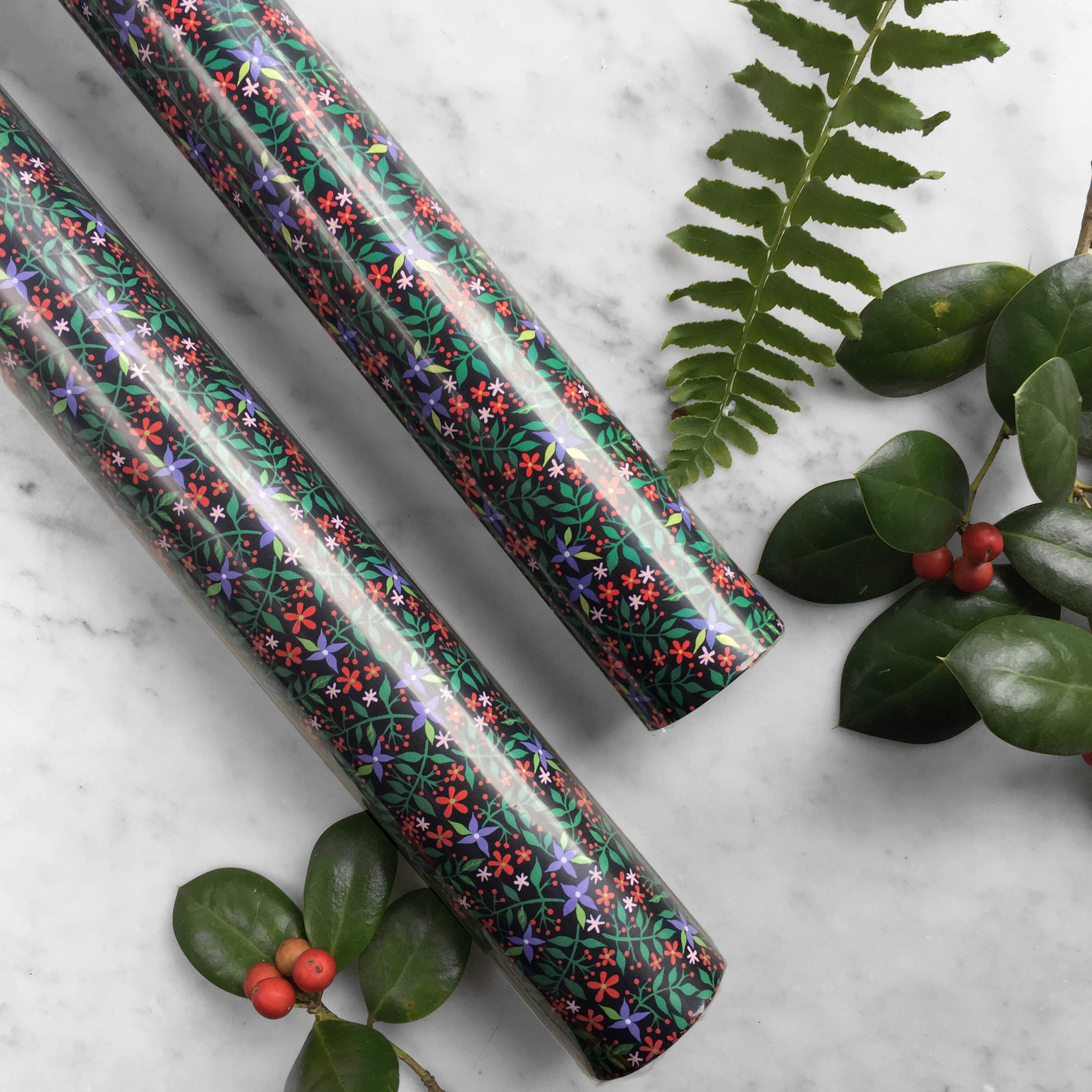 Christmas Floral | Gift Wrap - 3 Sheets
