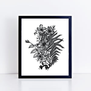 "Cosmos & Ferns I" | Archival Art Print