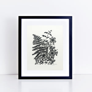 Fern & Flowers | Original Papercut