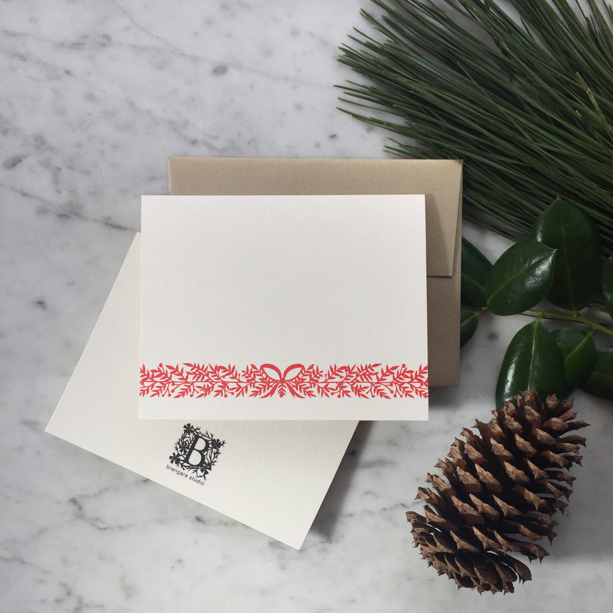 Holiday Garland | Blank Greeting Card Set