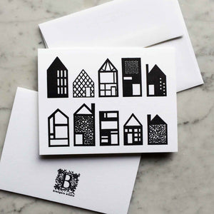 Paper Houses | Blank Letterpress Greeting Card