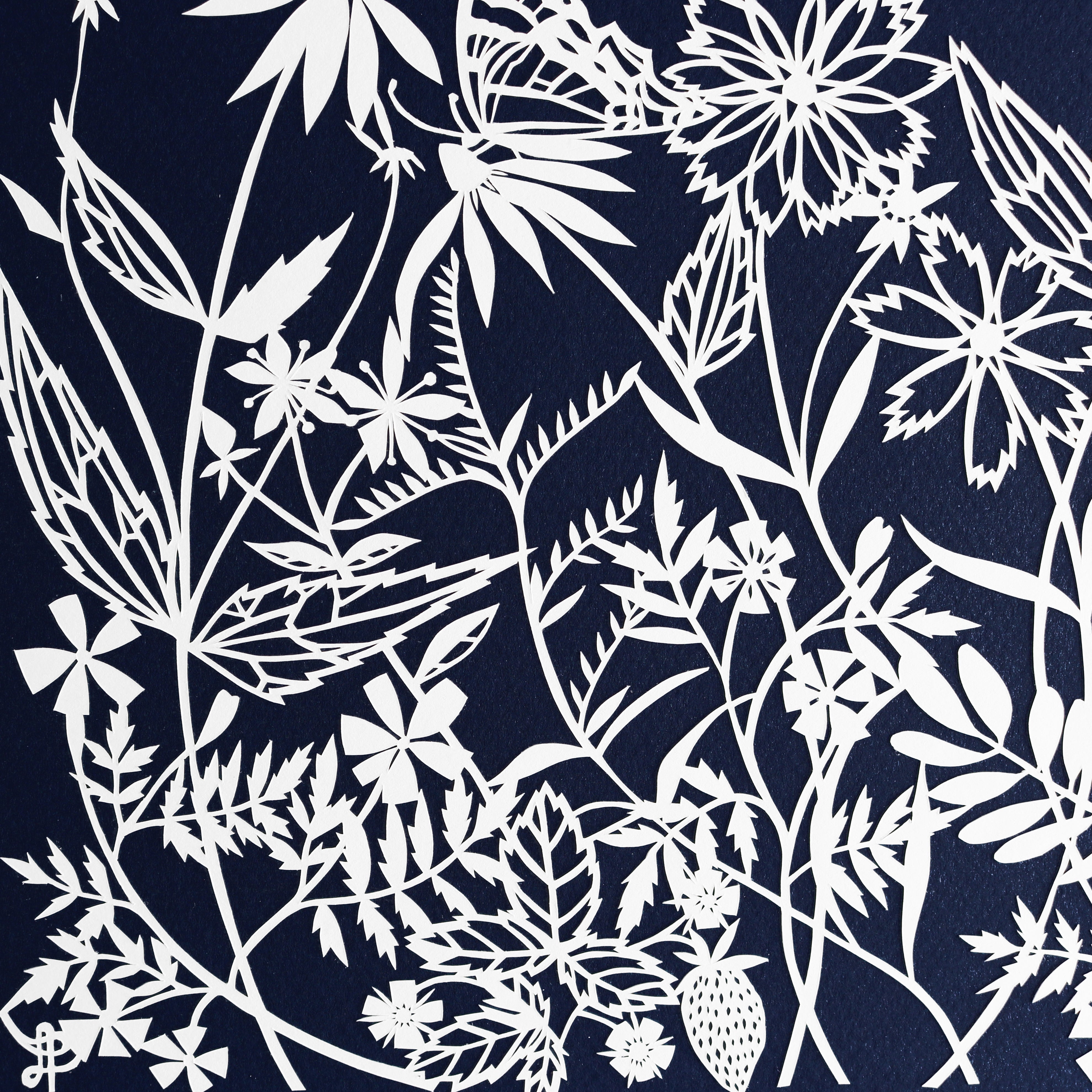 "Wildflowers for Dyeing" | Original Cut-Paper Artwork