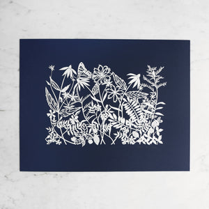 "Wildflowers for Dyeing" | Original Cut-Paper Artwork