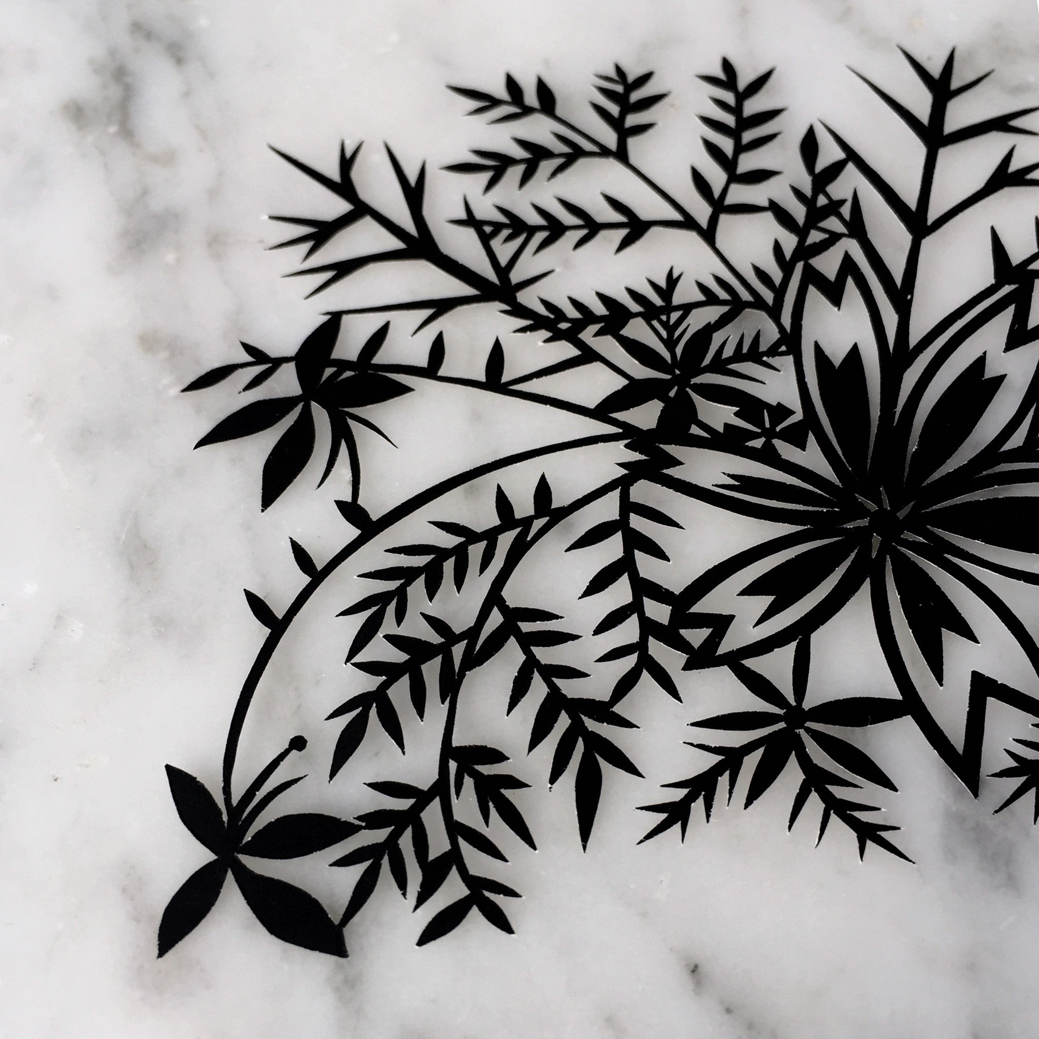 Black and White Floral | Original Papercut Artwork